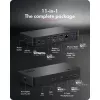 ICY BOX Heart Dock 2255 11-in-1 Docking Station, DisplayLink DL-6950, 2x HDMI/DP 4K@60Hz, 96W Power Delivery, Gigabit LAN, USB-C/A 10Gbps