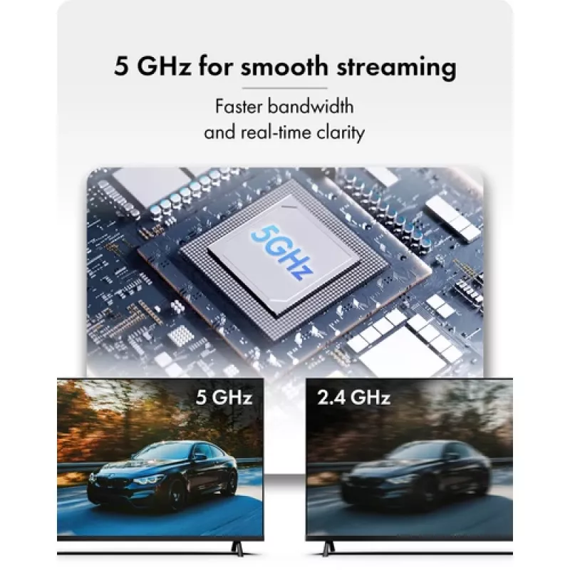 Icy Box IB-WL101 Wireless HDMI Extender Kit - USB-C to HDMI Transmitter & Receiver, Full HD 1080p, 30m Range, Black