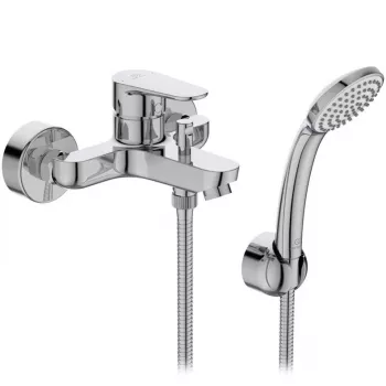 Ideal Standard BC706AA Cerafine O Bath Mixer, Chrome, Wall-Mounted, Single Lever