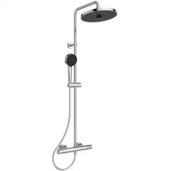 Ideal Standard Ceratherm T25+ Thermostatic Shower System with Overhead Shower 260mm and Hand Shower 100mm, Chrome