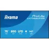 IIYAMA LH7566UHSB-B1AG 75 inch 4K UHD Digital Signage Display with Android 11, 24/7 Operation