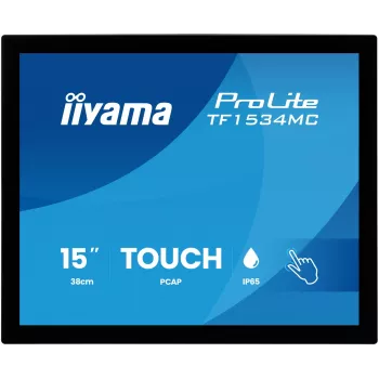 IIYAMA ProLite TF1534MC-B8X 15 inch XGA TN Touch Monitor, HDMI, DP, VGA, USB