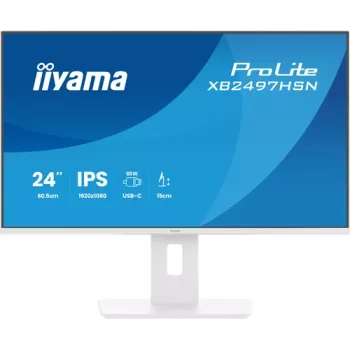 iiyama ProLite XB2497HSN-W1 23.8 inch Full HD IPS Monitor with USB-C Docking, 100Hz, Height Adjustable