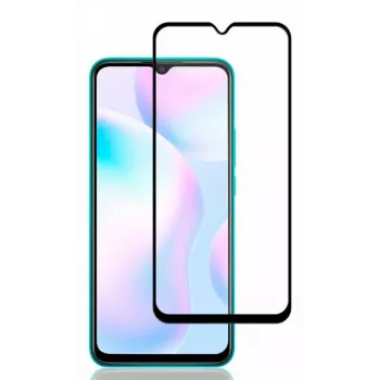 iLike 2.5D Black Frame Full Glue Tempered Glass Screen Protector for Xiaomi Redmi 9A