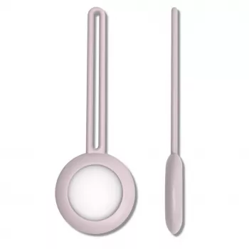 iLike AirTag Silicone Keychain Loop Case Pink
