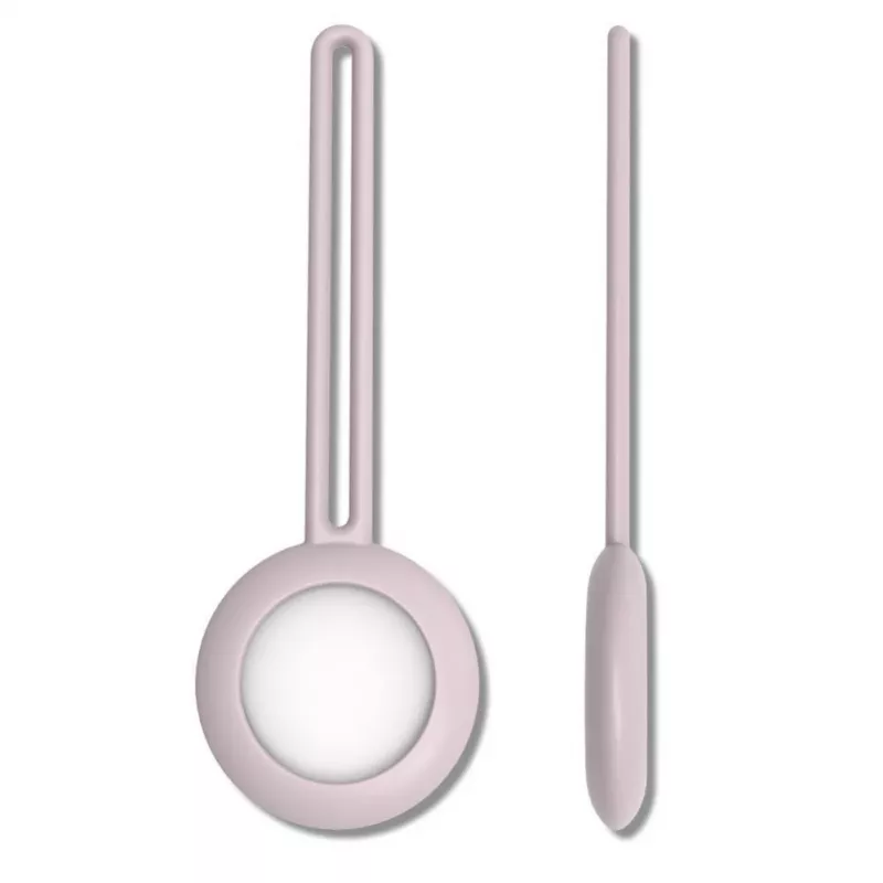 iLike AirTag Silicone Keychain Loop Case Pink