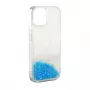 iLike Apple iPhone 11 Silicone Case Water Glitter Blue