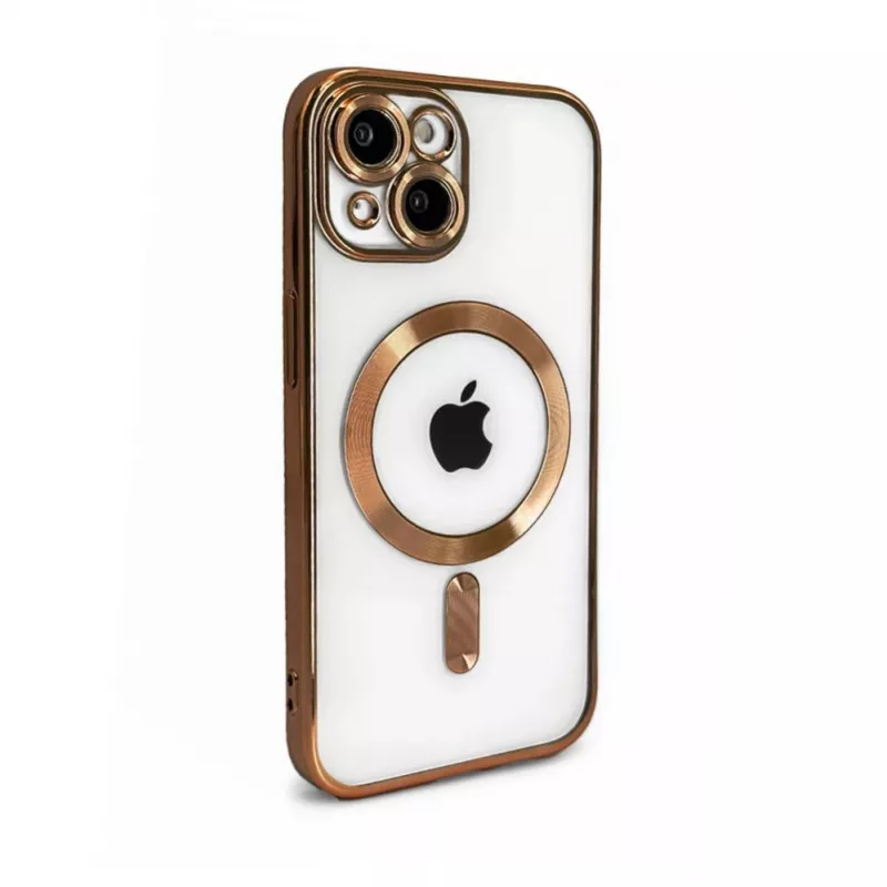 iLike Apple iPhone 15 Electroplate TPU Case with MagSafe Transparent Gold