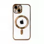 iLike Apple iPhone 15 Electroplate TPU Case with MagSafe Transparent Gold