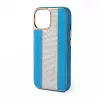 iLike Apple iPhone 15 Pro Max Diamonds and Leather Case Blue