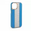 iLike Apple iPhone 15 Pro Max Diamonds and Leather Case Blue