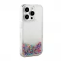 iLike Apple iPhone 15 Pro Max Silicone Case Water Glitter Rainbow