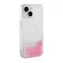 iLike Apple iPhone 15 Silicone Case Water Glitter Pink