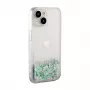iLike Apple iPhone 15 Silicone Case Water Glitter Silver