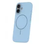 iLike Apple iPhone 16 Soft Touch Silicone Case with MagSafe Light Blue
