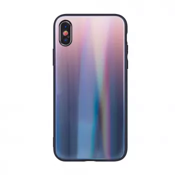 iLike Apple iPhone 7 Plus / iPhone 8 Plus Aurora Glass Case Brown Black