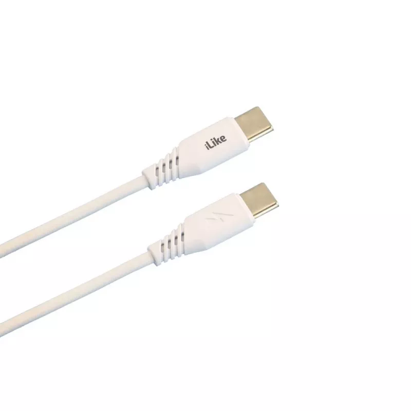 iLike Evelatus Charging Cable USB-C to USB-C CTT01 White 1m