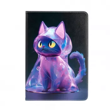 iLike iPad 10.2 / 10.5 Folio Case Cat Design Purple