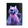 iLike iPad 10.2 / 10.5 Folio Case Cat Design Purple