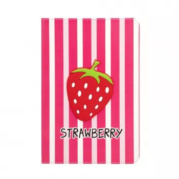 iLike iPad 10.2 / 10.5 Folio Case Strawberry Design - Pink Red Green
