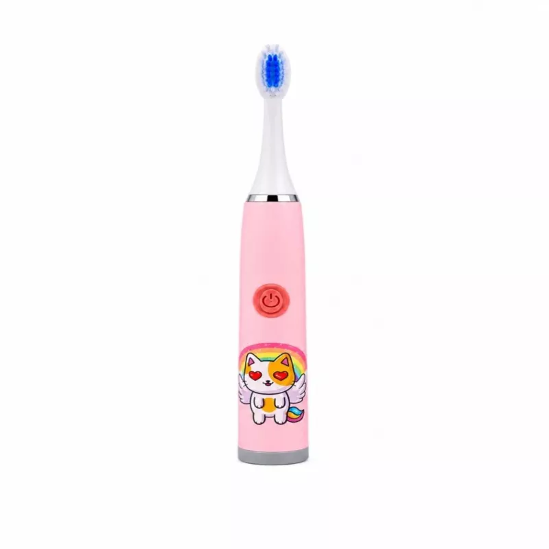 iLike Kids W3 Electric Toothbrush (Battery-Powered) +3 Attachments Pink