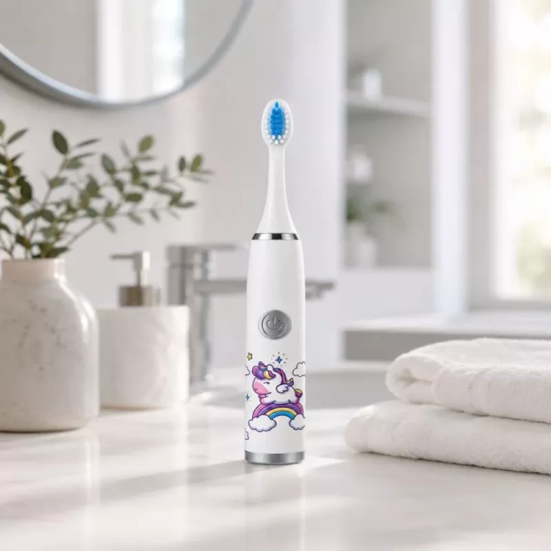 iLike Kids W3 Electric Toothbrush (Battery-Powered) +3 Attachments White
