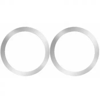 iLike MG2 Sticky 3M Metal Plate 2in1 Set - 2x MagSafe Ring 55x45mm for Smartphone Cases Black