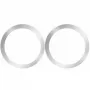 iLike MG2 Sticky 3M Metal Plate 2in1 Set - 2x MagSafe Ring 55x45mm for Smartphone Cases Black