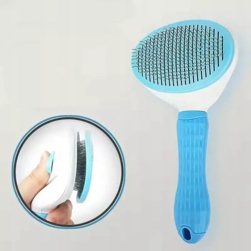 iLike Pet Smart Pet Comb for Dogs & Cats Soft Silicone De-shedding Brush for 15–25 mm Fur