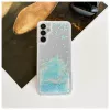 iLike Samsung Galaxy A14 5G Silicone Case Water Glitter Blue