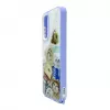 iLike Samsung Galaxy A15 Epoxy Cartoon Cover Case Purple White