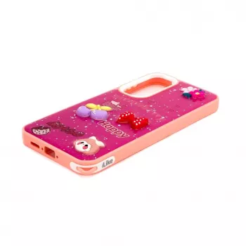 iLike Samsung Galaxy A35 Epoxy Cartoon Cover Rose Red