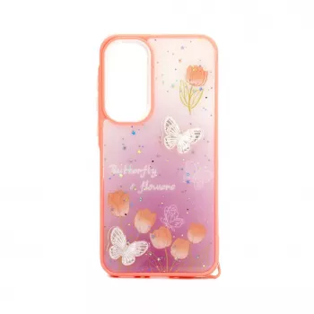 iLike Samsung Galaxy A55 Epoxy Cartoon Cover Light Pink