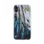 iLike Samsung Gold Glam Case for Samsung Galaxy A53 5G - Feathers Design, Transparent with Gold Accents