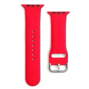 iLike Strap APS Silicone Watch Band for Apple Watch 8/7/6/5/4/3/2/SE (41/40/38mm) Red