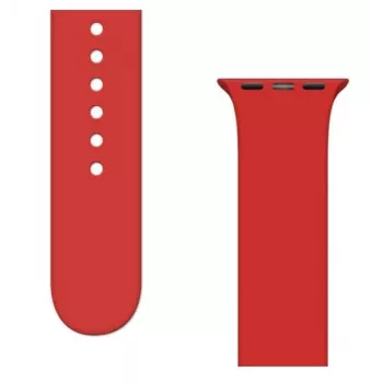 iLike Strap APS Silicone Watch Band for Apple Watch 8/7/6/5/4/3/2/SE (41/40/38mm) Red