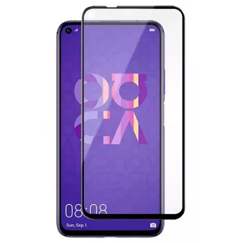 iLike Tempered Glass Screen Protector for Huawei Nova 5T, 2.5D Black Frame, Full Glue, 9H Hardness, 0.3mm, Black