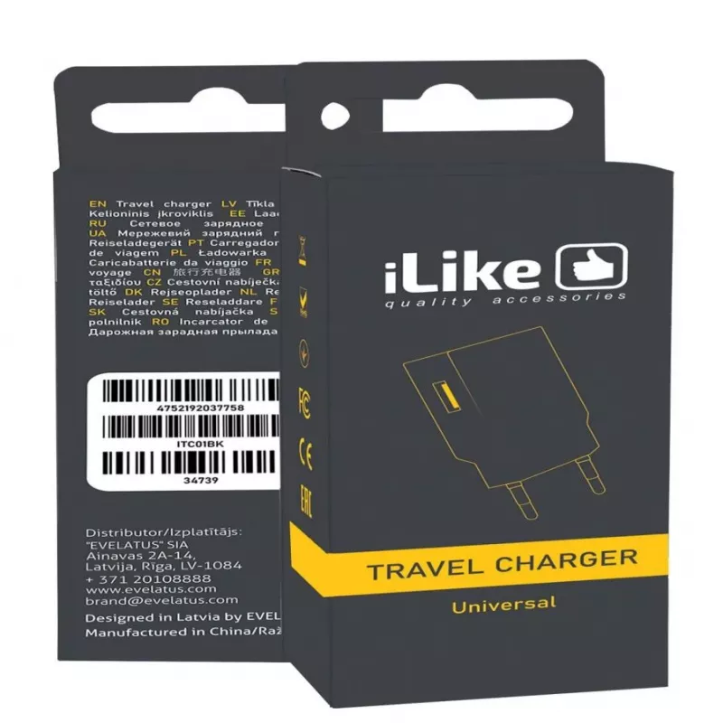 iLike Travel Charger ITC01 Black