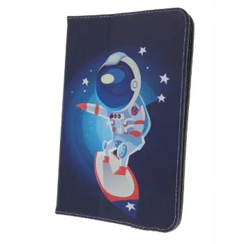 iLike Universal Cosmonaut Tablet Case for 9-10 inch Tablets, PU Leather, Multi-color, Stand Function, Elastic Band, Microfiber Lining