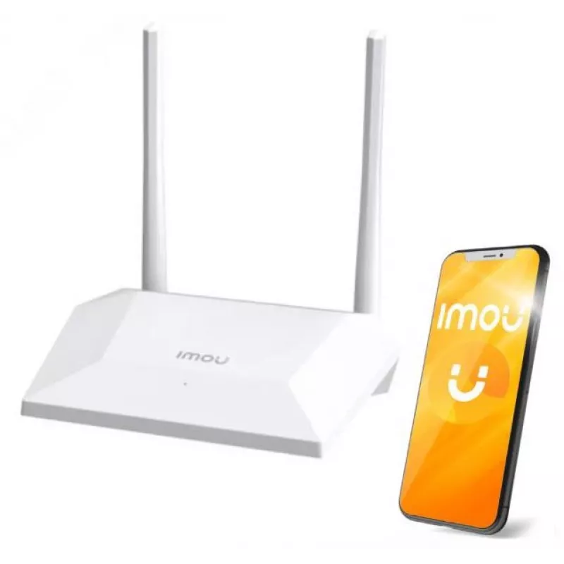 IMOU HR300 Wi-Fi 4 Wireless Router, 300 Mbps, 2.4 GHz, 1 WAN + 2 LAN Ports, Router/AP/Repeater Modes, Parental Control