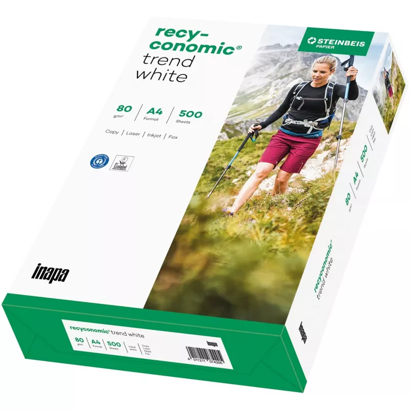INAPA Papyrus Recyconomic Trend White A4 Printer Paper 80 g/m² 500 Sheets