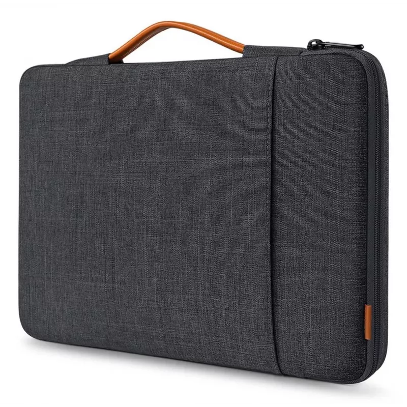 INATECK 14-inch Laptop Sleeve with Separate Accessory Pouch – Water-Repellent Polyester, Shockproof, Black
