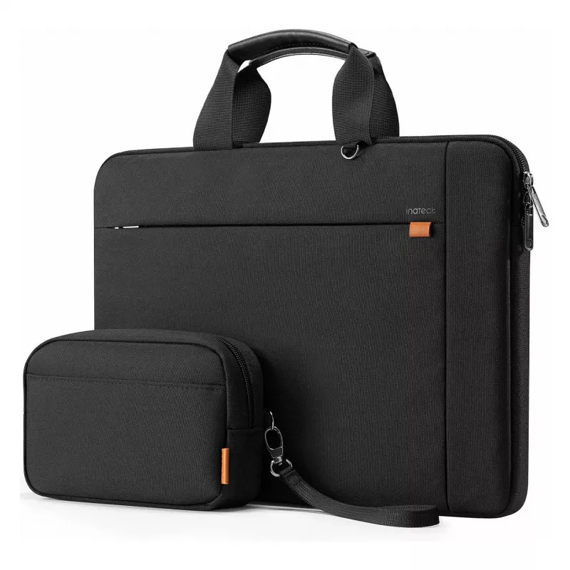 INATECK Laptop Sleeve 13-14 inch for MacBook Pro/Air, Grey, Shock-Absorbing EVA Foam, Water-Resistant, with Accessory Pouch