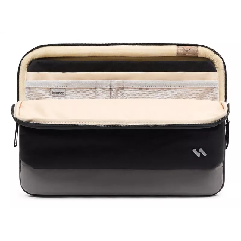 INATECK Laptop Sleeve for 14 Inch Ultrabook, Water-Repellent Polyester Case with Soft Flannel Lining and Shock-Absorbing Padding – Black