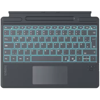 Inateck Surface Pro 8/9/X/11 Keyboard with Touchpad, Backlit, German QWERTZ, Gray