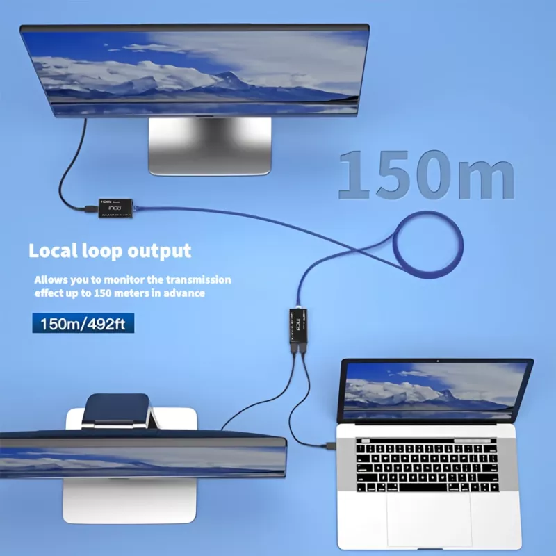 INCA IEX-60 HDMI Extender HDMI 1.4 Full HD 60Hz Black