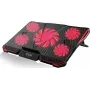 INCA INC-611GMS Gaming Laptop Cooler with 5 Fans, 6 Height Levels, 2 USB Ports, for 13-17 inch Notebooks, Black/Red