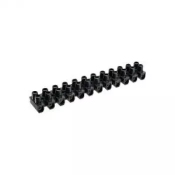 InLine Terminal Strip 6mm² 12-Pole Black 10 pcs