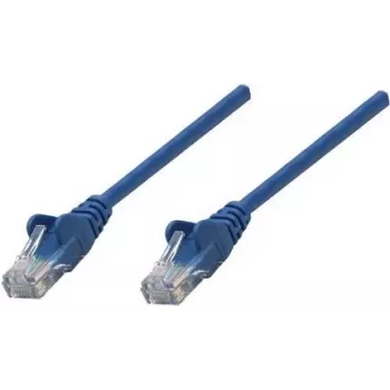 Intellinet Cat6 UTP Patch Cable, RJ-45 Male to RJ-45 Male, 25 cm, Blue, Molded Snagless Boot 739931