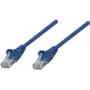 Intellinet Cat6 UTP Patch Cable, RJ-45 Male to RJ-45 Male, 25 cm, Blue, Molded Snagless Boot 739931